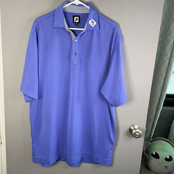 FootJoy Mens L Short Sleeve Collared Golf Outdoor Polo - Picture 1 of 7